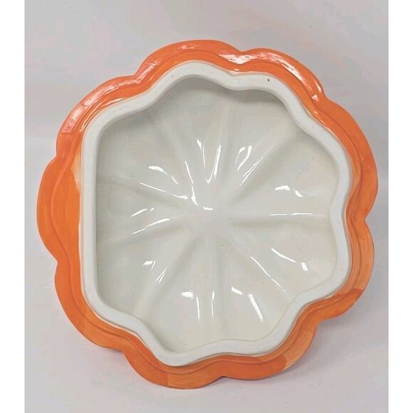 Neiman Marcus Exclusive Black Cat Black Bat Motif Halloween Pumpkin Cookie Jar - Picture 11 of 13